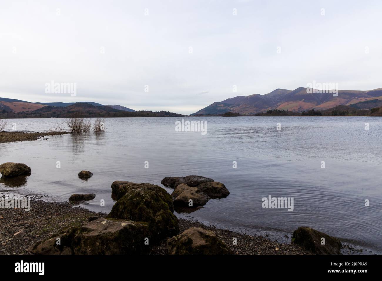Rocks around Ashness gate, Derwent Water, Keswick, Lake District Stock ...