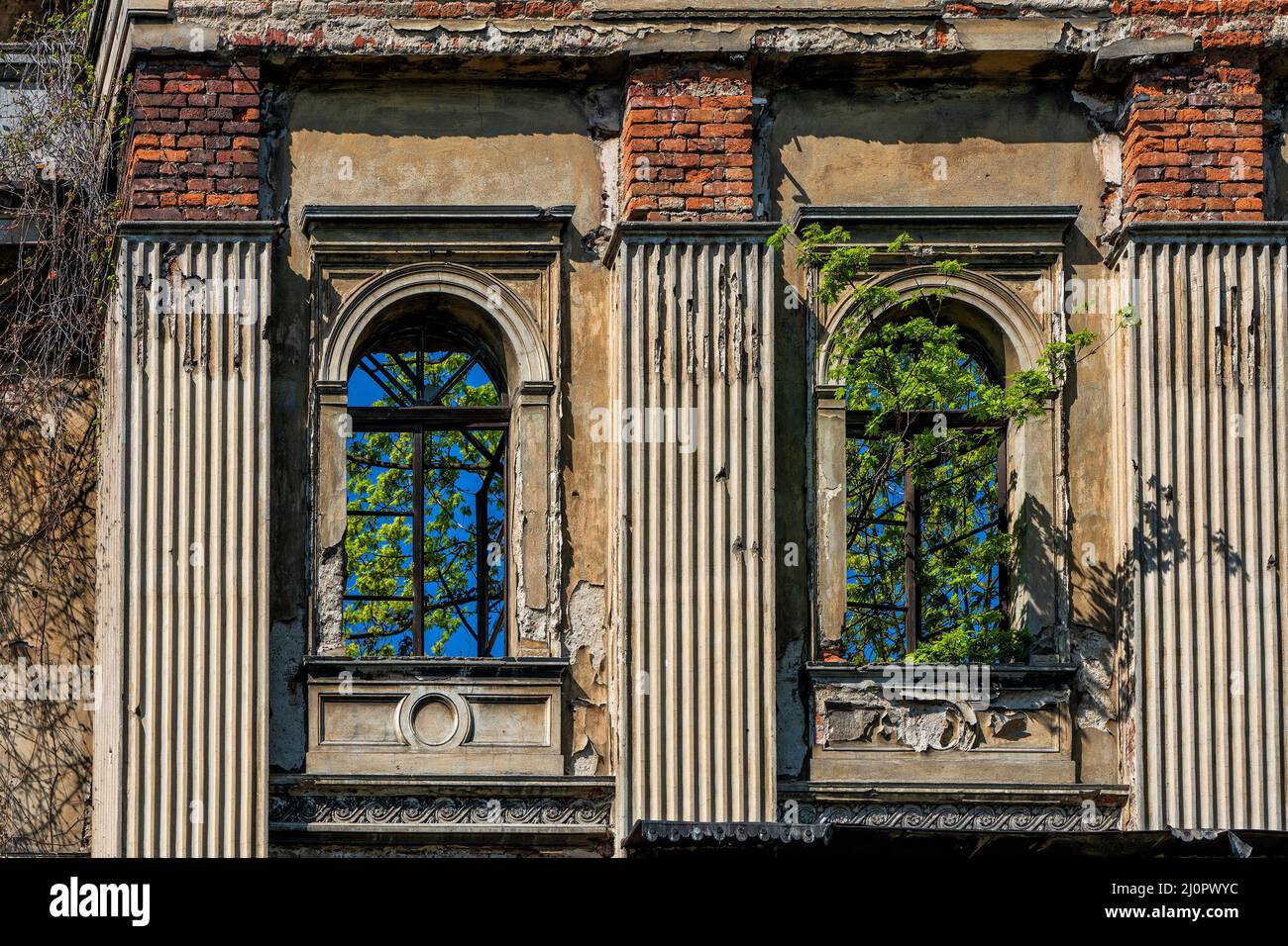 Ruins of the Palace in Slawikowo in Poland , Stock Photo
