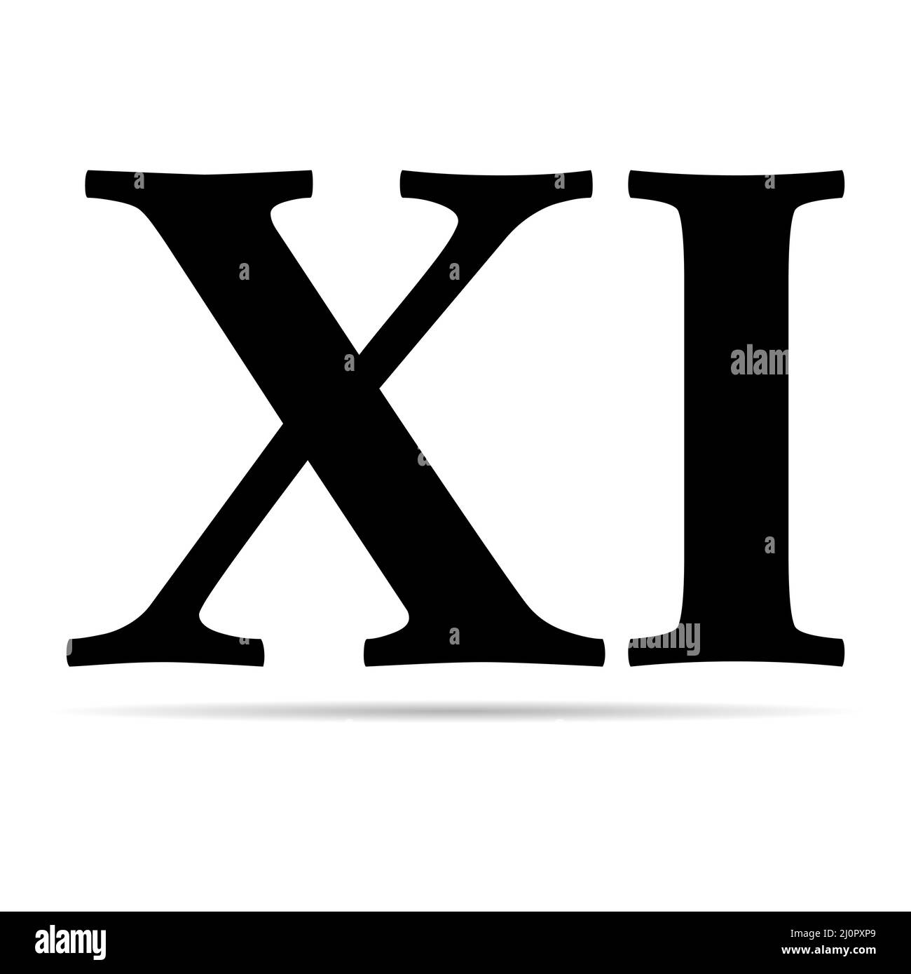 Roman numeral number icon, letter typography style sign, mathematics