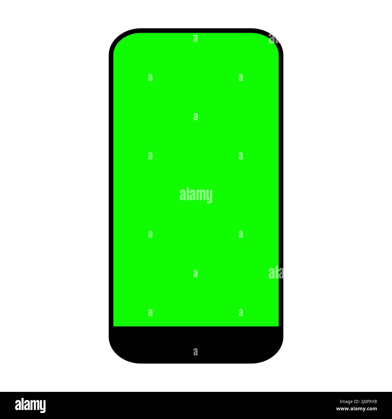 Green screen blank background, empty digital video template mockup