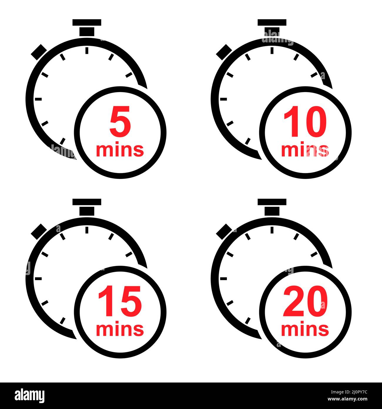 Set of Timer sport icon, stopwatch digital graphic symbol, time circle