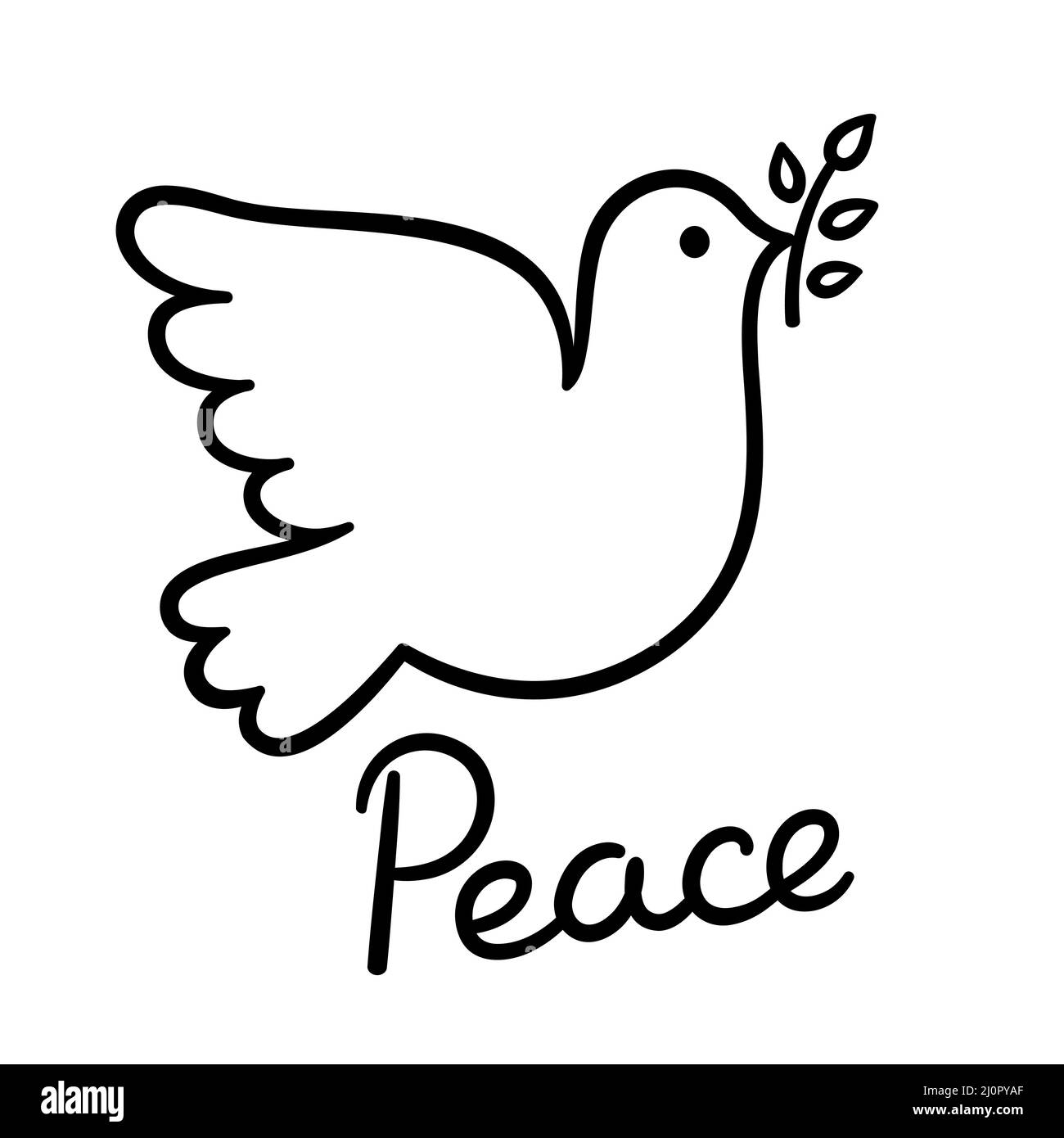 Peace dove drawing hi-res stock photography and images - Alamy