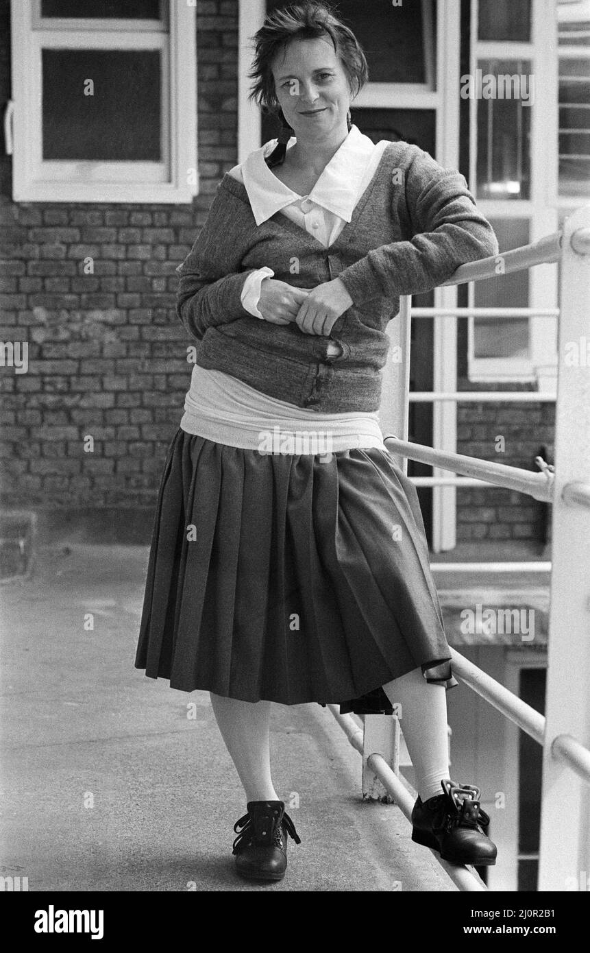 British fashion designer Vivienne Westwood. 28th April 1983. Stock Photo