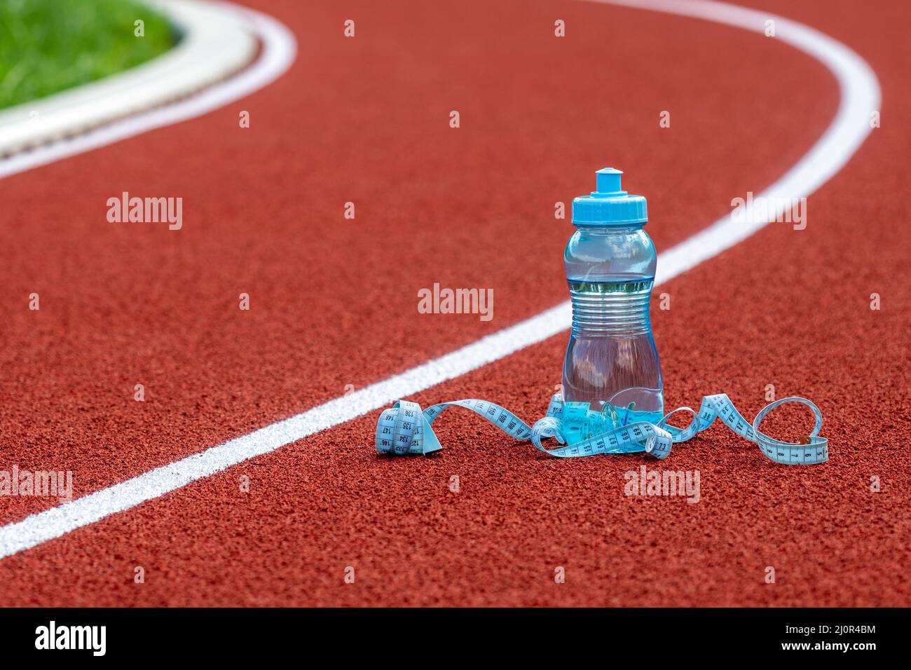 Tape measure and drink bottle hi-res stock photography and images