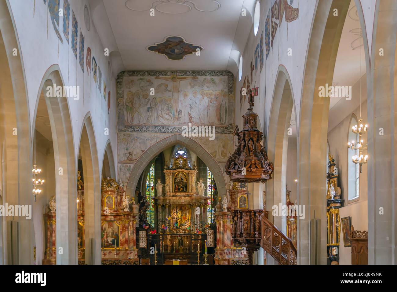 Franciscan Church, Lucerne, Switzerland Stock Photo
