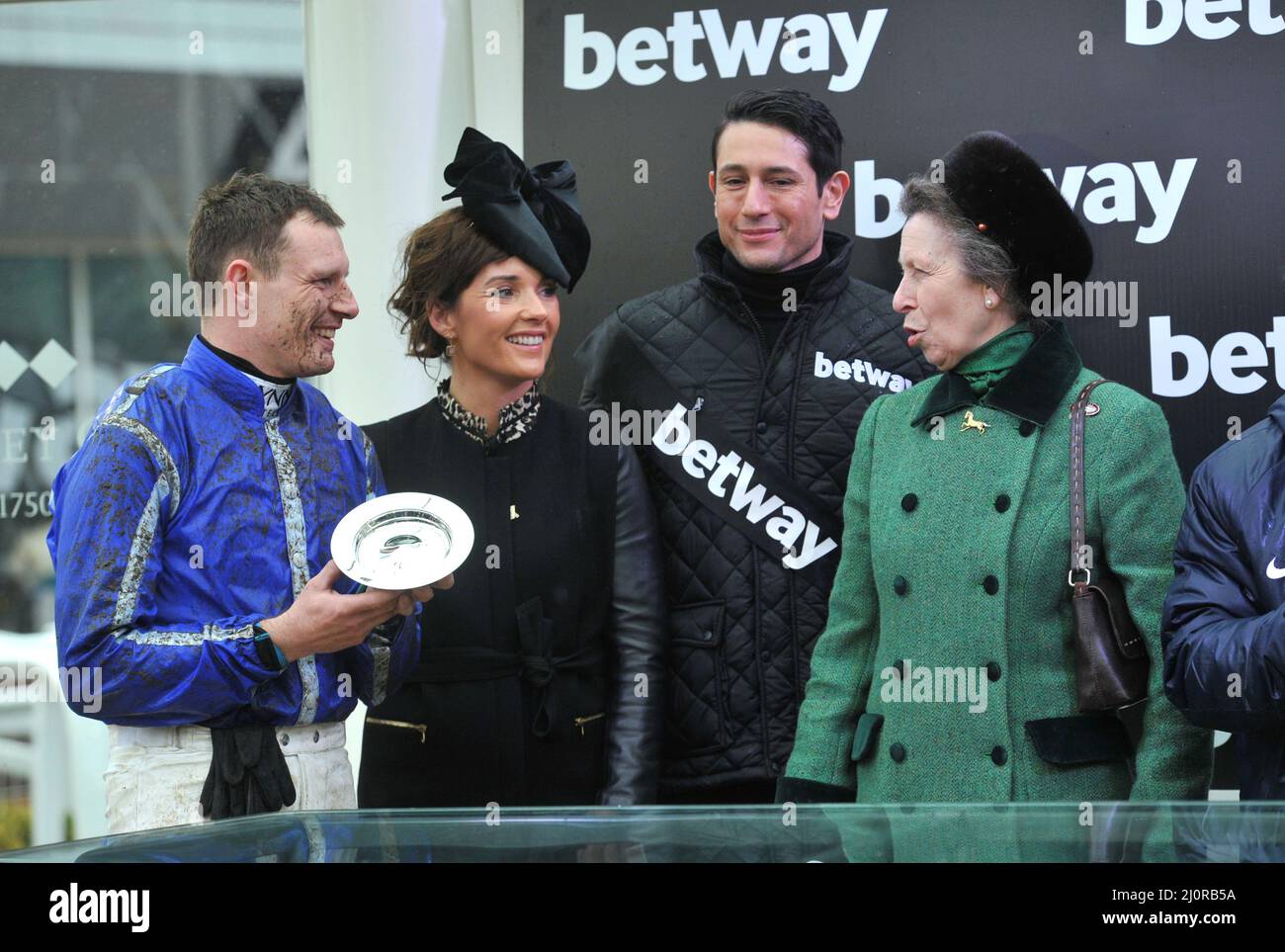 Presentation to the winners by Princess Anne   Queen Mother Champion Chase    Race winner Energumene ridden by Paul Townend      Day 2, racing at the Stock Photo