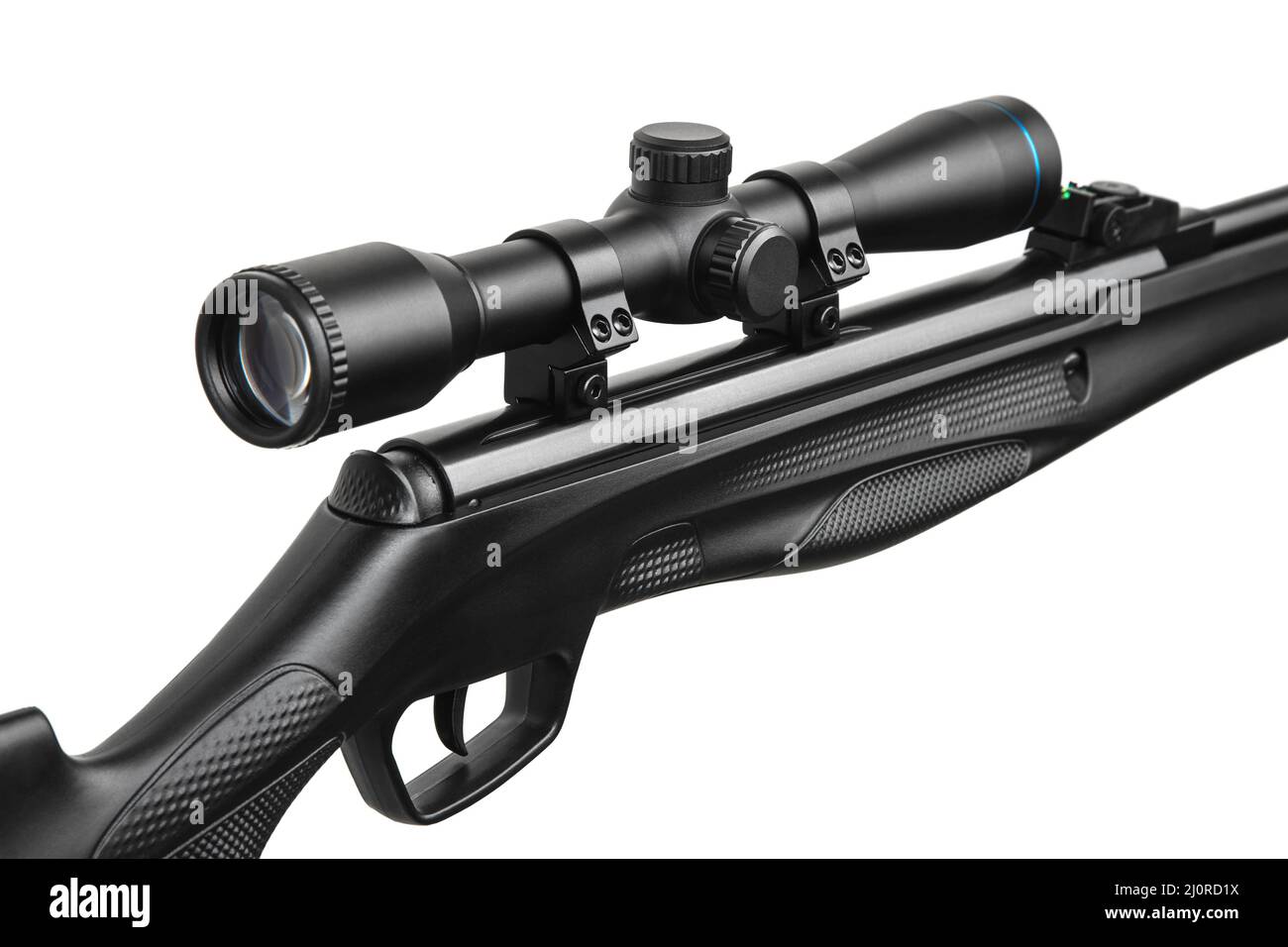 A modern air rifle with a futuristic design. Pneumatic weapons for sports  and entertainment. Isolate on a white background Stock Photo - Alamy