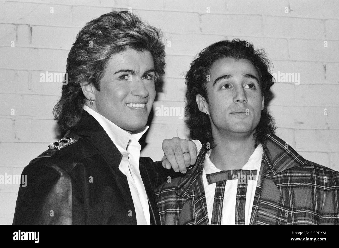 Pop group Wham! in concert at Whitley Bay. December 1984. Pop group ...