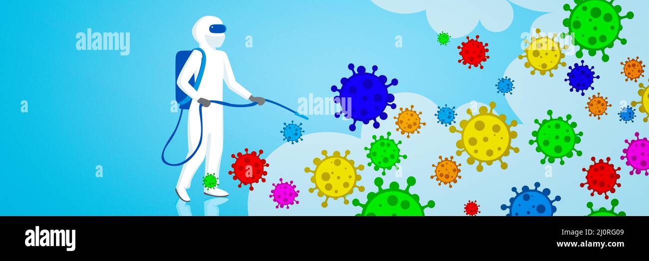 Doctor against new coronavirus infection. 3D illustration Stock Photo