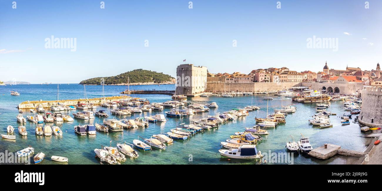 Scenery of amazing old town in Dubrovnik, Croatia Stock Photo