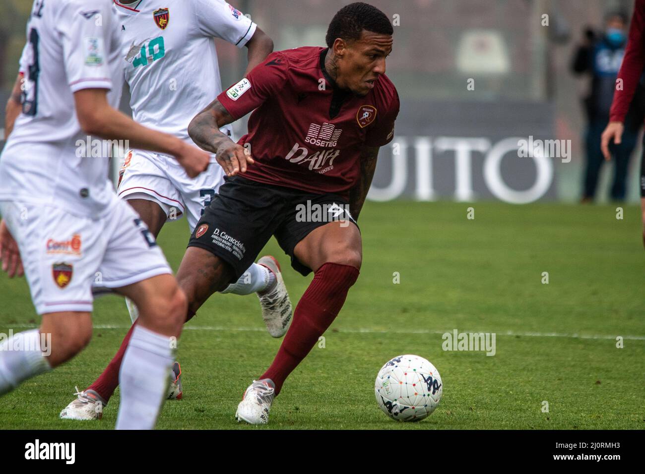 Stadio Oreste Granillo, Reggio Calabria, Italy, March 19, 2022, Michael  Folorusho reggina carries the ball during Reggina 1914 vs Cosenza Calcio  Stock Photo - Alamy