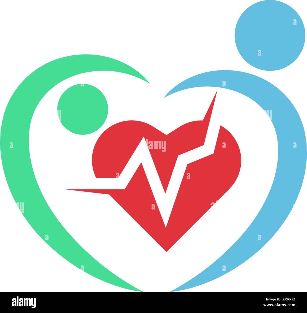Heart Care logo icon design illustration vector template Stock Vector ...