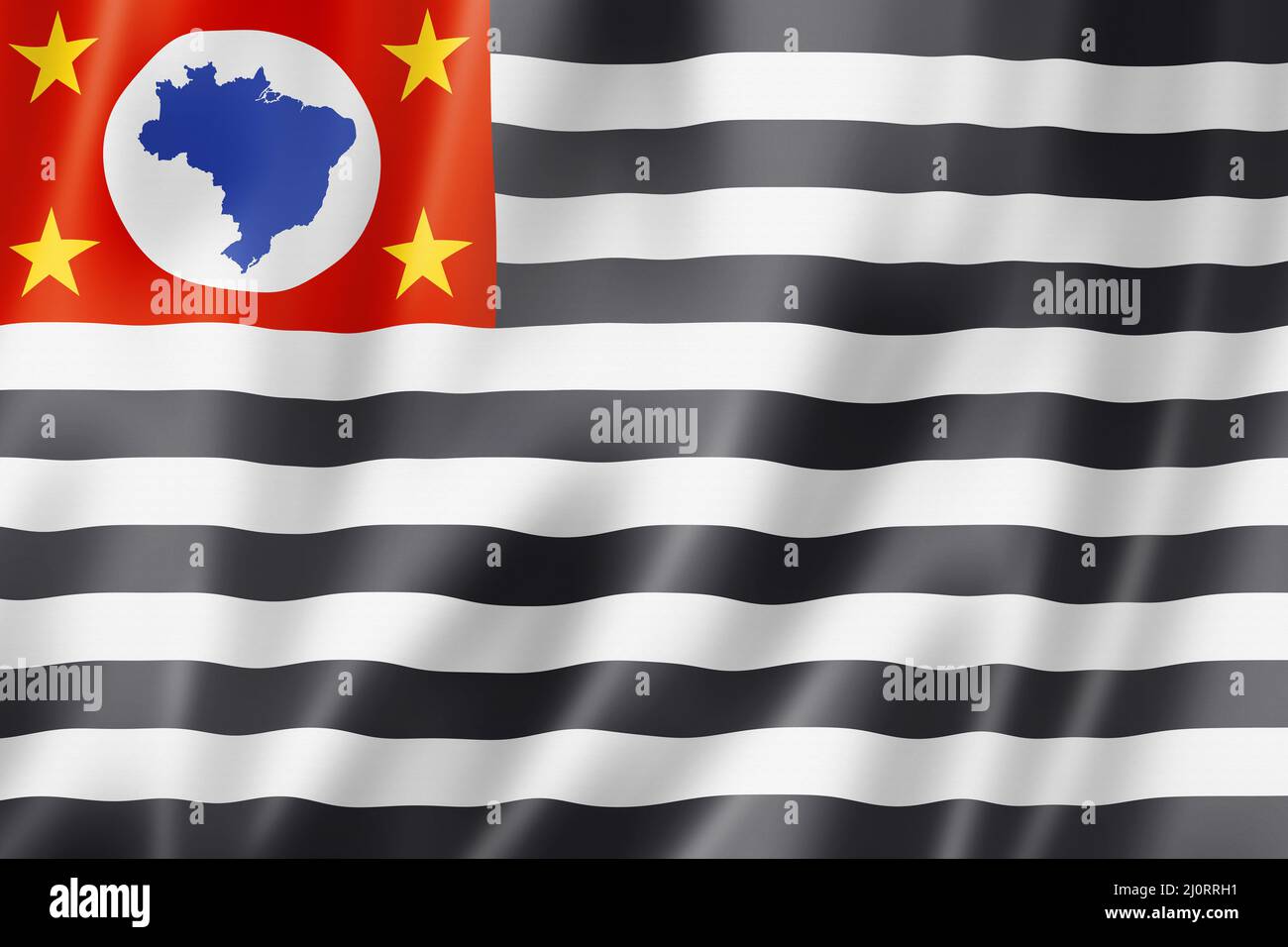Sao Paulo state flag, Brazil Stock Photo - Alamy