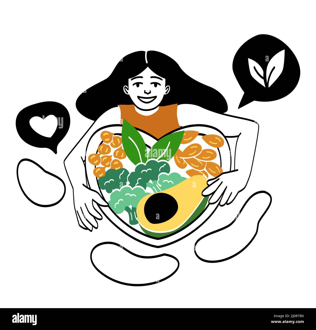 Vegetarian or vegan diet abstract concept Stock Vector Image & Art - Alamy