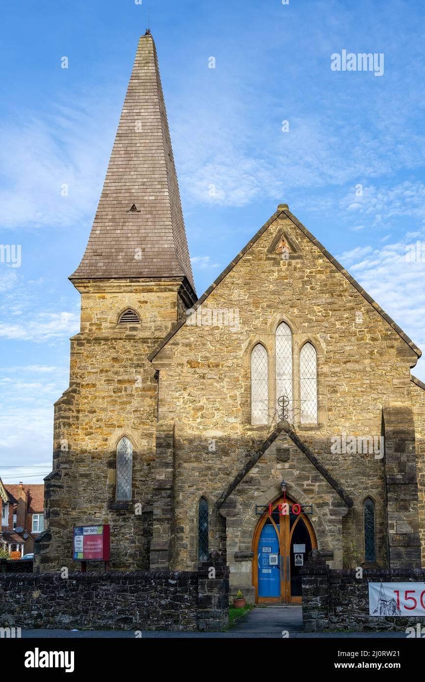 EAST GRINSTEAD, WEST SUSSEX, UK - DECEMBER 9 : View of Moat Church in East Grinstead on December 9, 2021 Stock Photo
