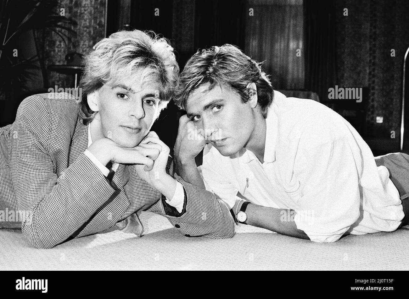Simon Le Bon & Nick Rhodes from music group Duran Duran.20th July 1983 ...