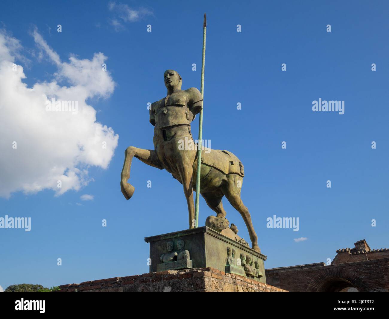 Centauro di Igor Mitoraj in Pompeii Forum Stock Photo