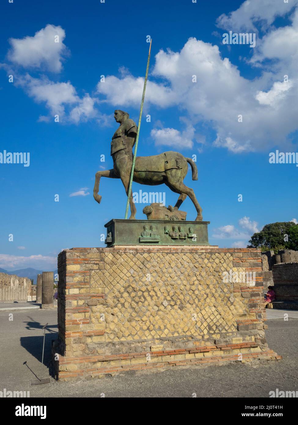 Centauro di Igor Mitoraj statue in Pompeii Forum Stock Photo