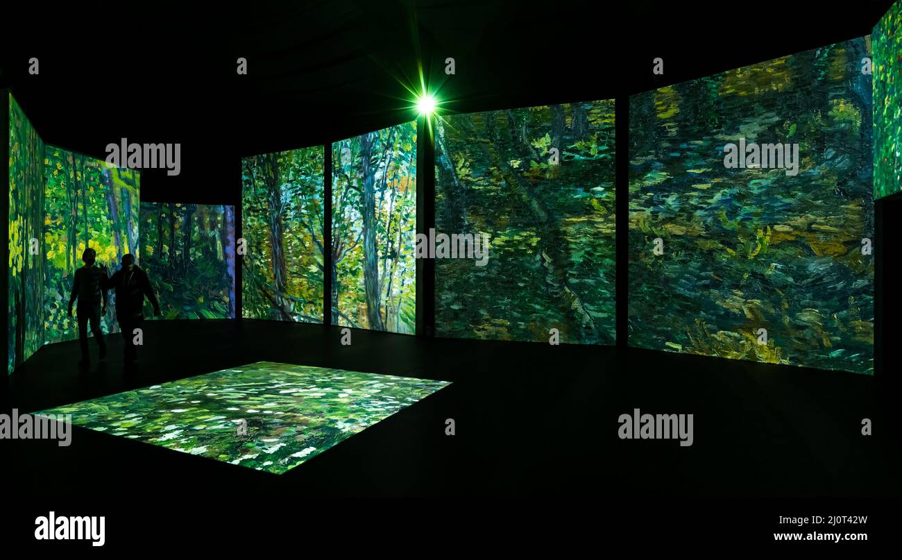 People at Van Gogh Alive art exhibition and experience, Edinburgh