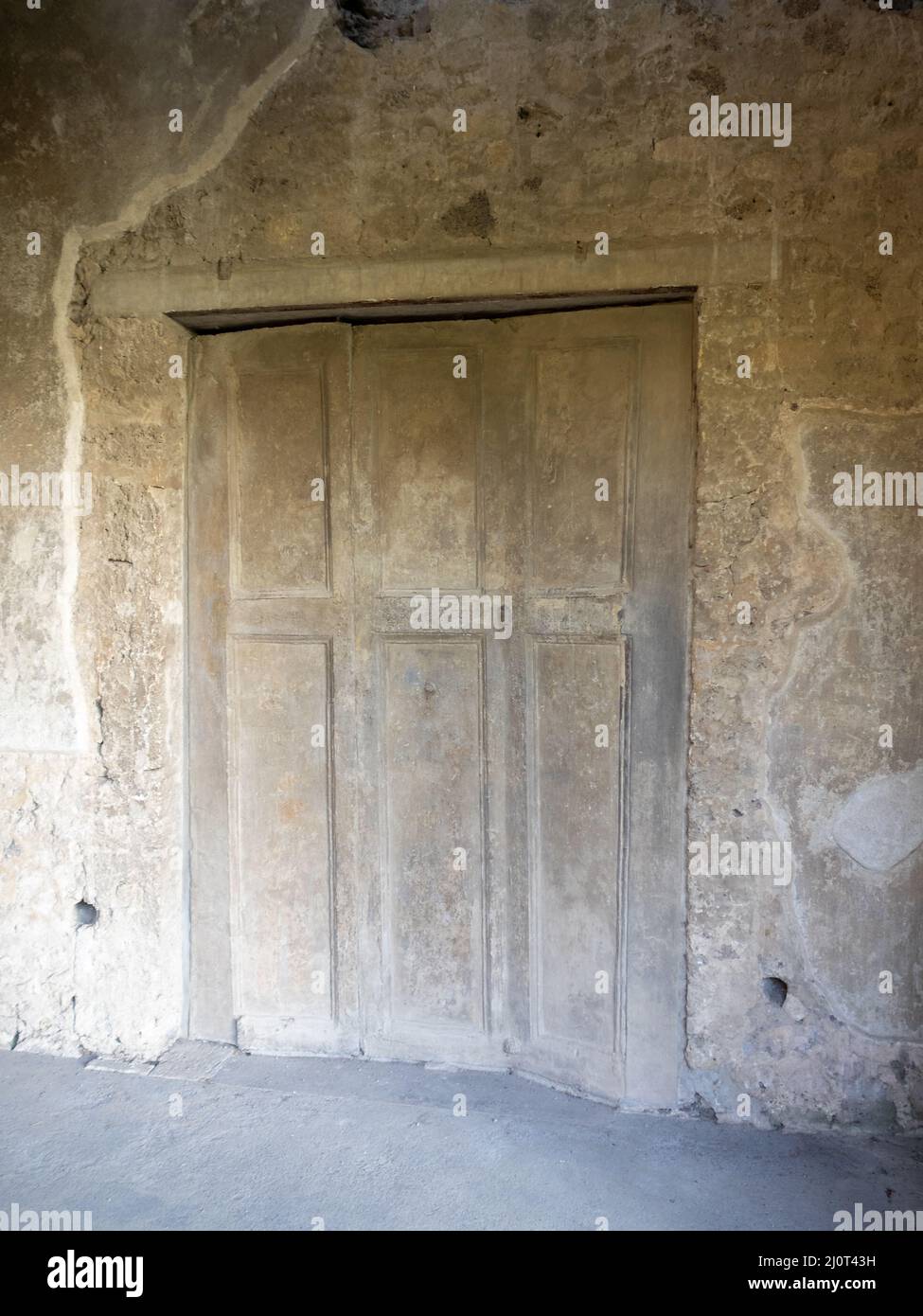Original door of Villa dei Misteri, Pompeii Stock Photo