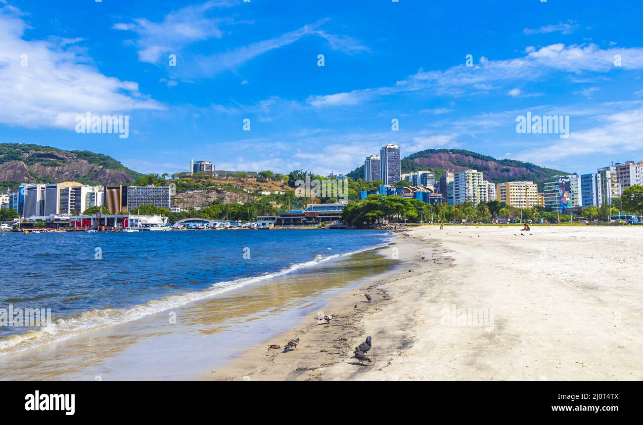 Botafogo Beach Flamengo Urca cityscape panorama Rio de Janeiro Brazil. Stock Photo