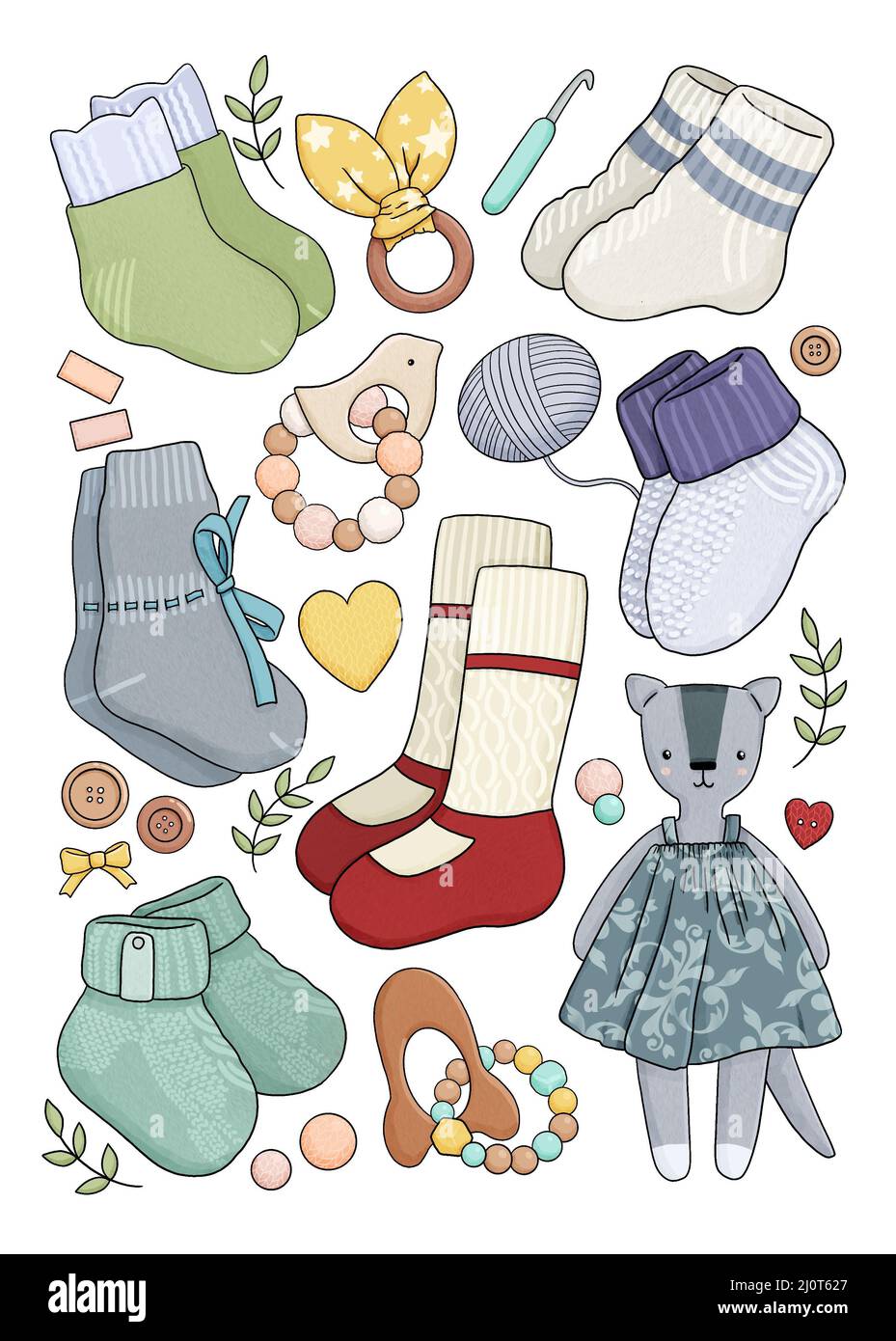 Knitted socks, many different colors and sizes Stock Photo Alamy