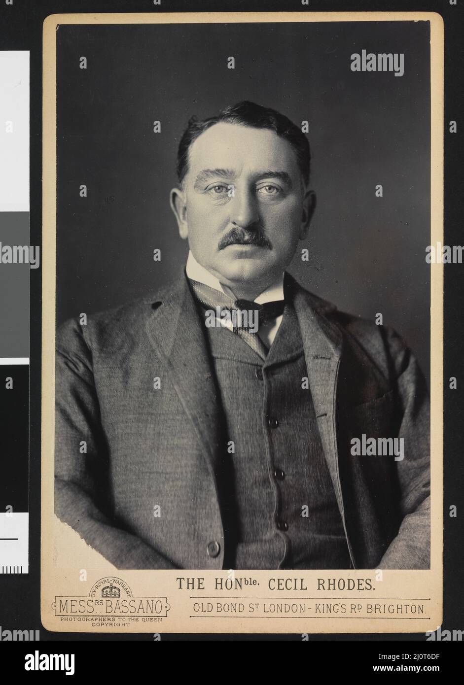 Cecil John Rhodes (5 July 1853, 26 March 1902) was an English-born South African businessman, mining magnate, and politician. He was the founder of the diamond company De Beers, which today markets 40% of the world s rough diamonds and at one time marketed 90%. Stock Photo