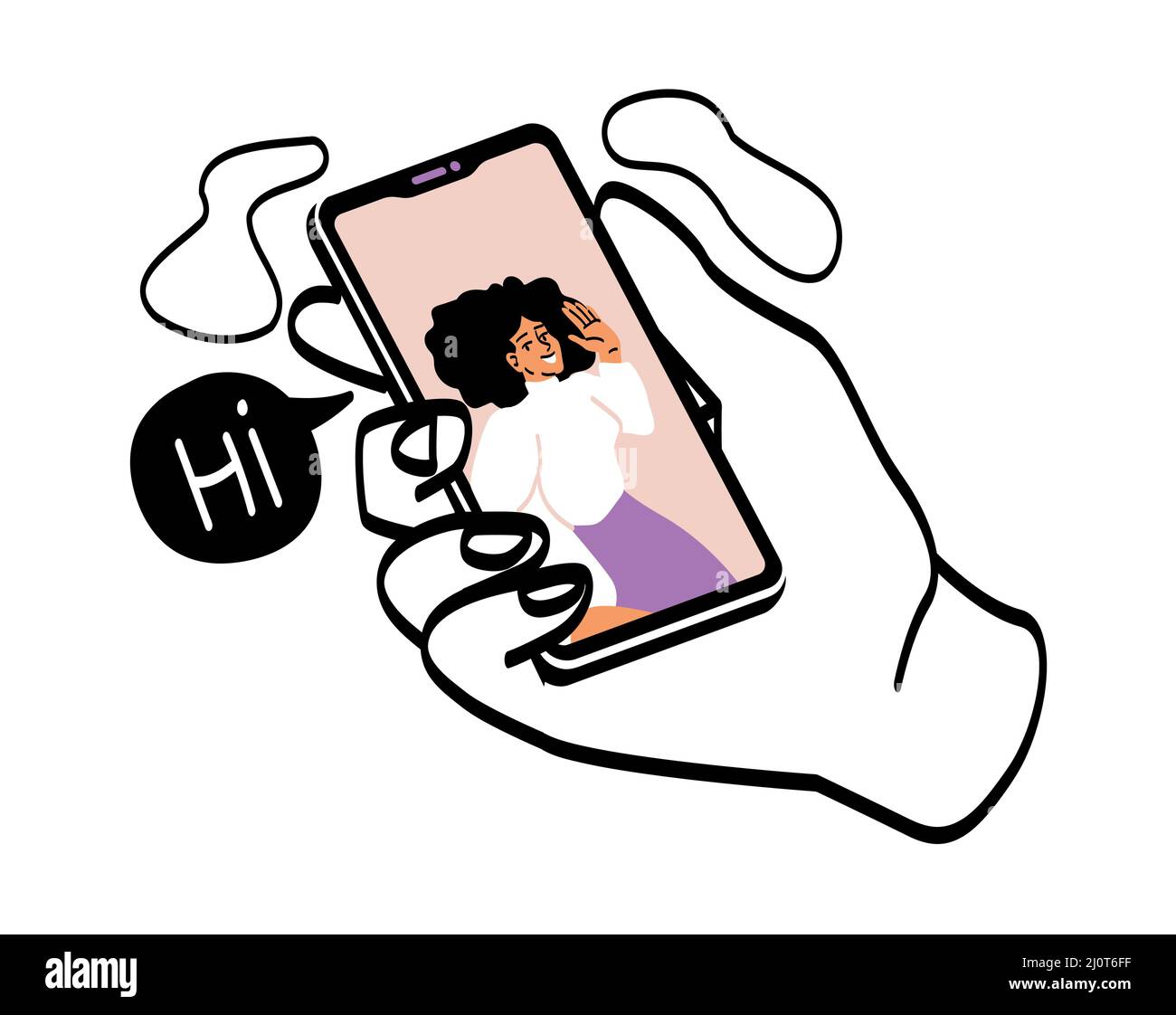 Hands holding mobile phone Stock Vector Image & Art - Alamy