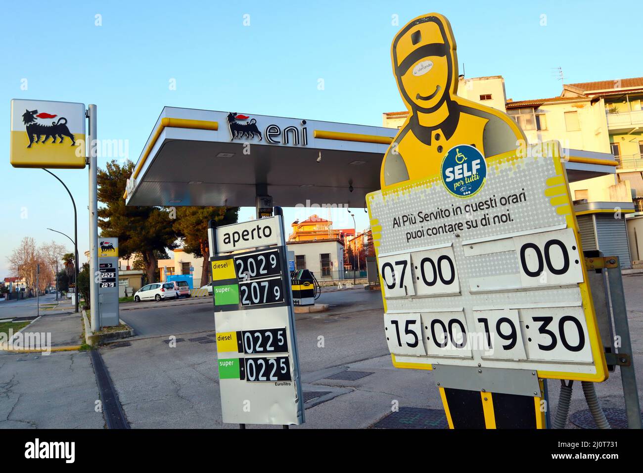 ENI Gas Station. ENI is an Italian multinational oil and gas company