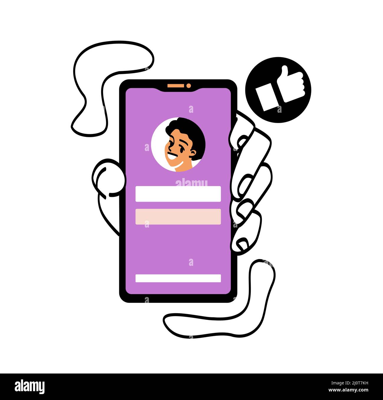 Hands holding mobile phone Stock Vector Image & Art - Alamy