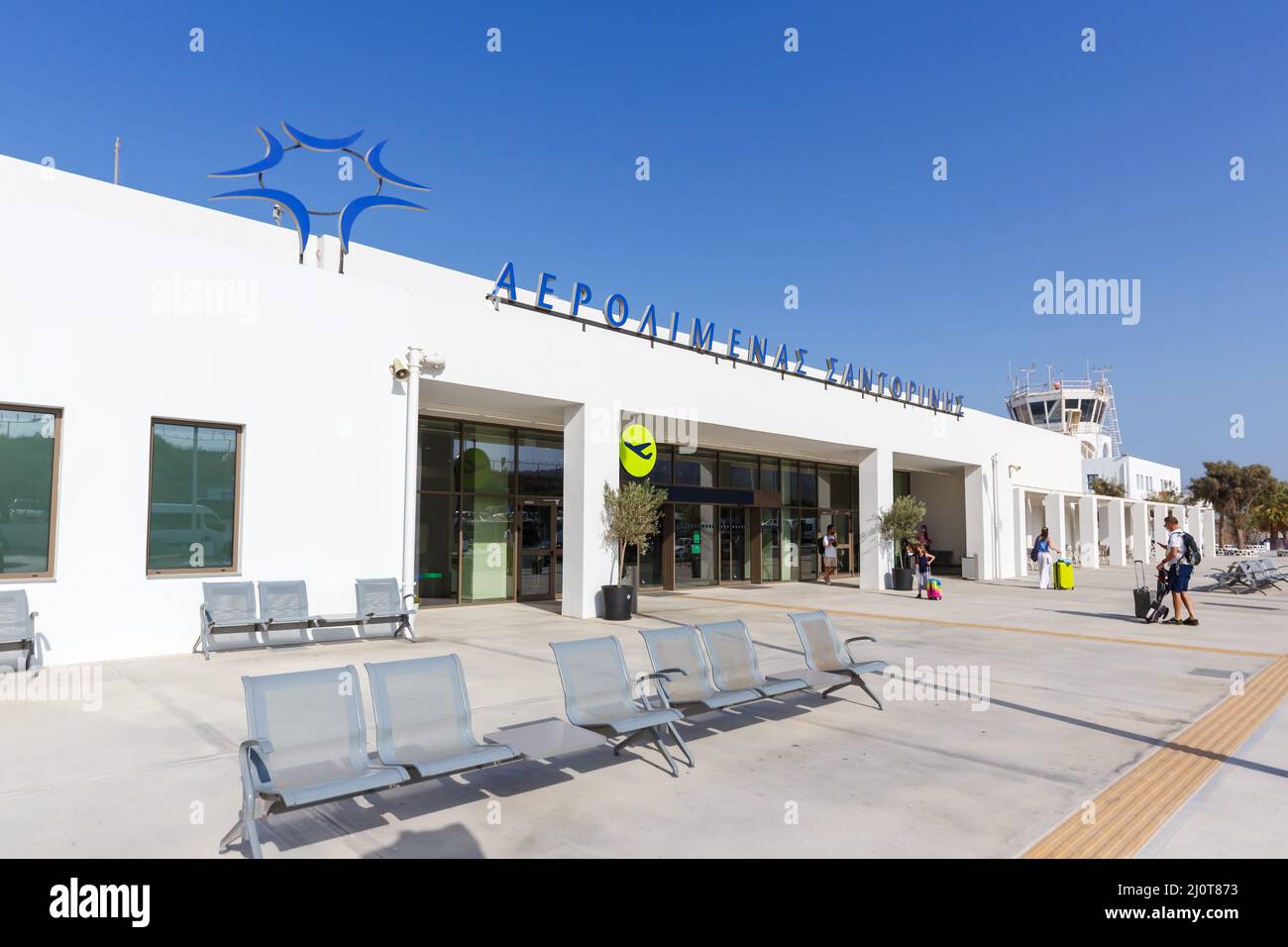 Santorini Airport (JTR) Terminal in Greece Stock Photo Alamy