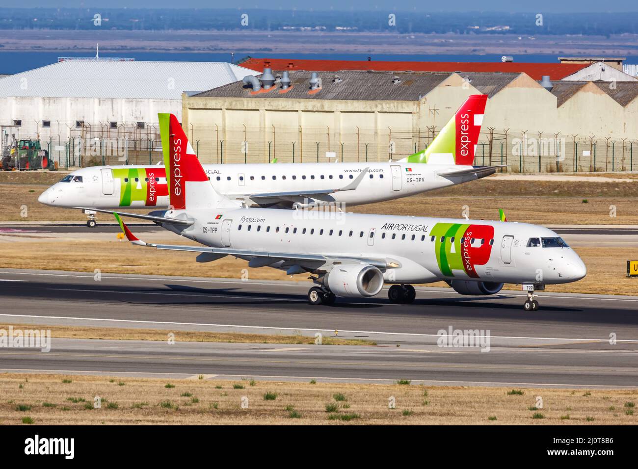 TAP Portugal Express Embraer 190 Aircraft Lisbon Airport in Portugal Stock  Photo - Alamy