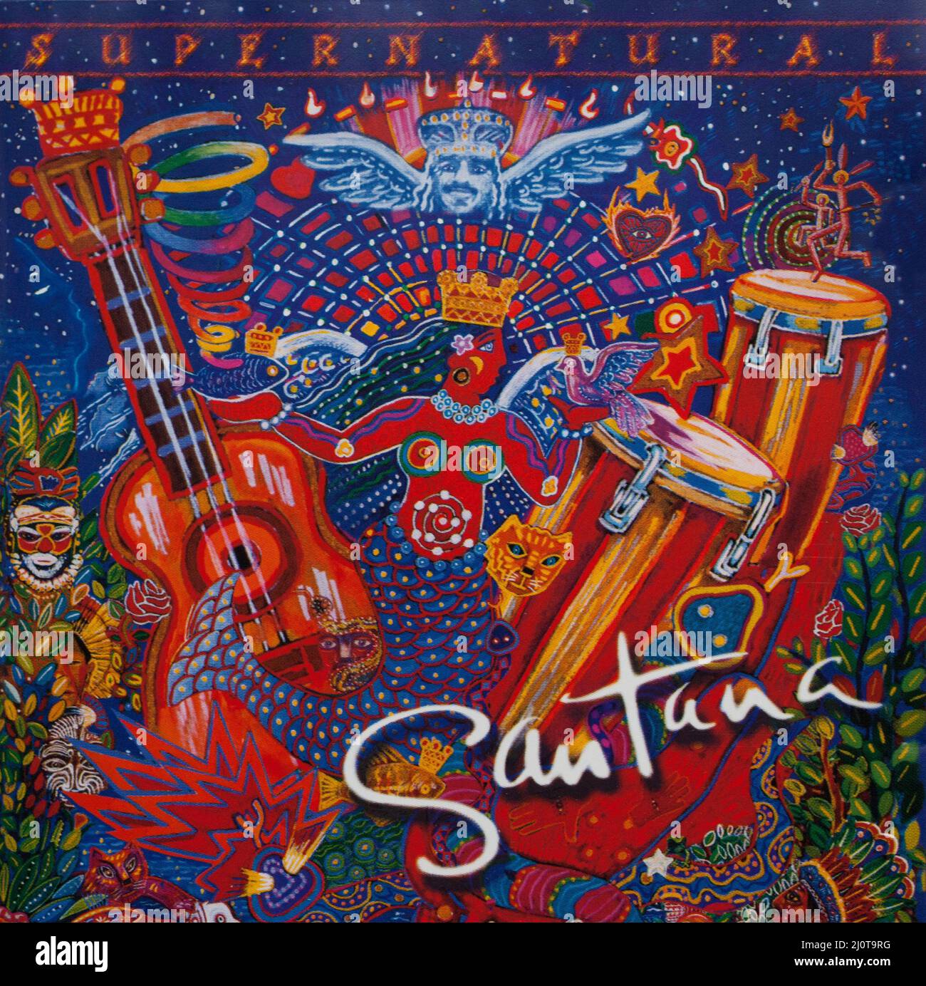 The CD Album cover to Supernatural by Santana Stock Photo