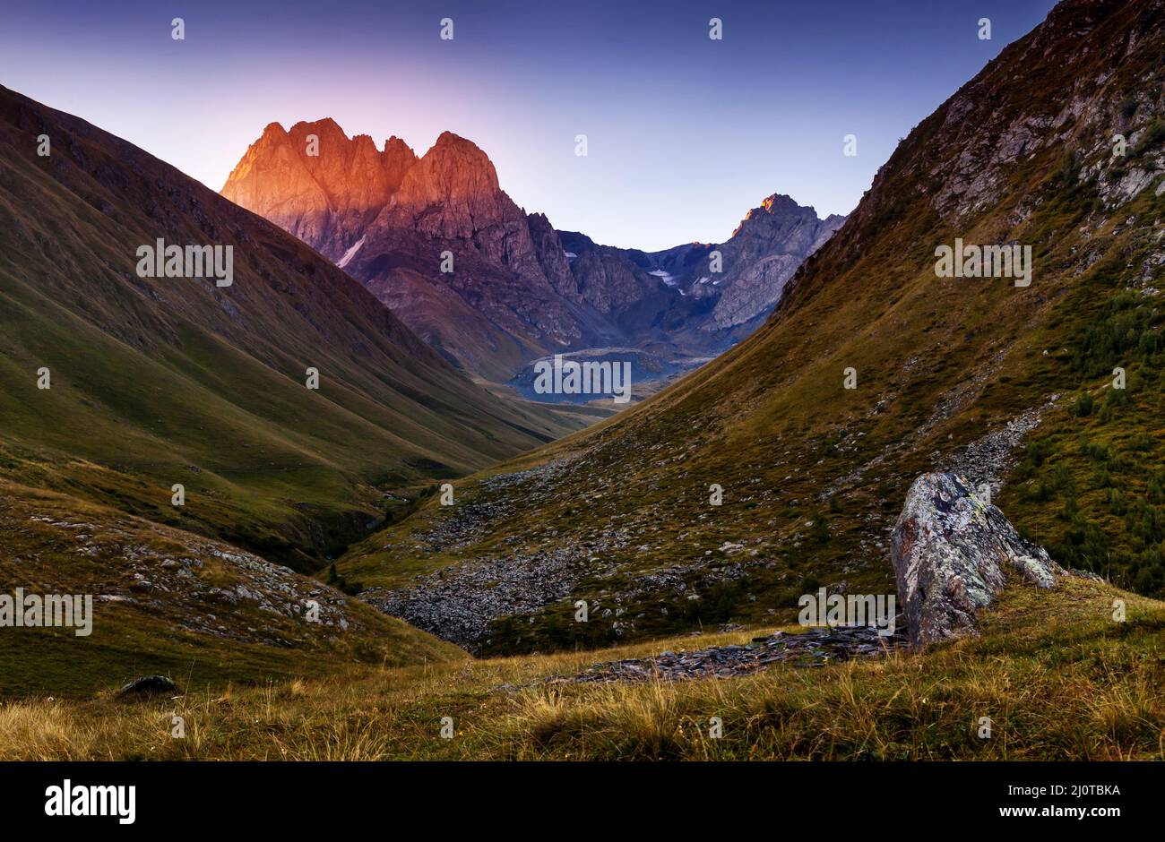 Juta village - foot of Mt Chaukhebi. Georgia, Europe. Caucasus mountains.  Beauty world Stock Photo - Alamy