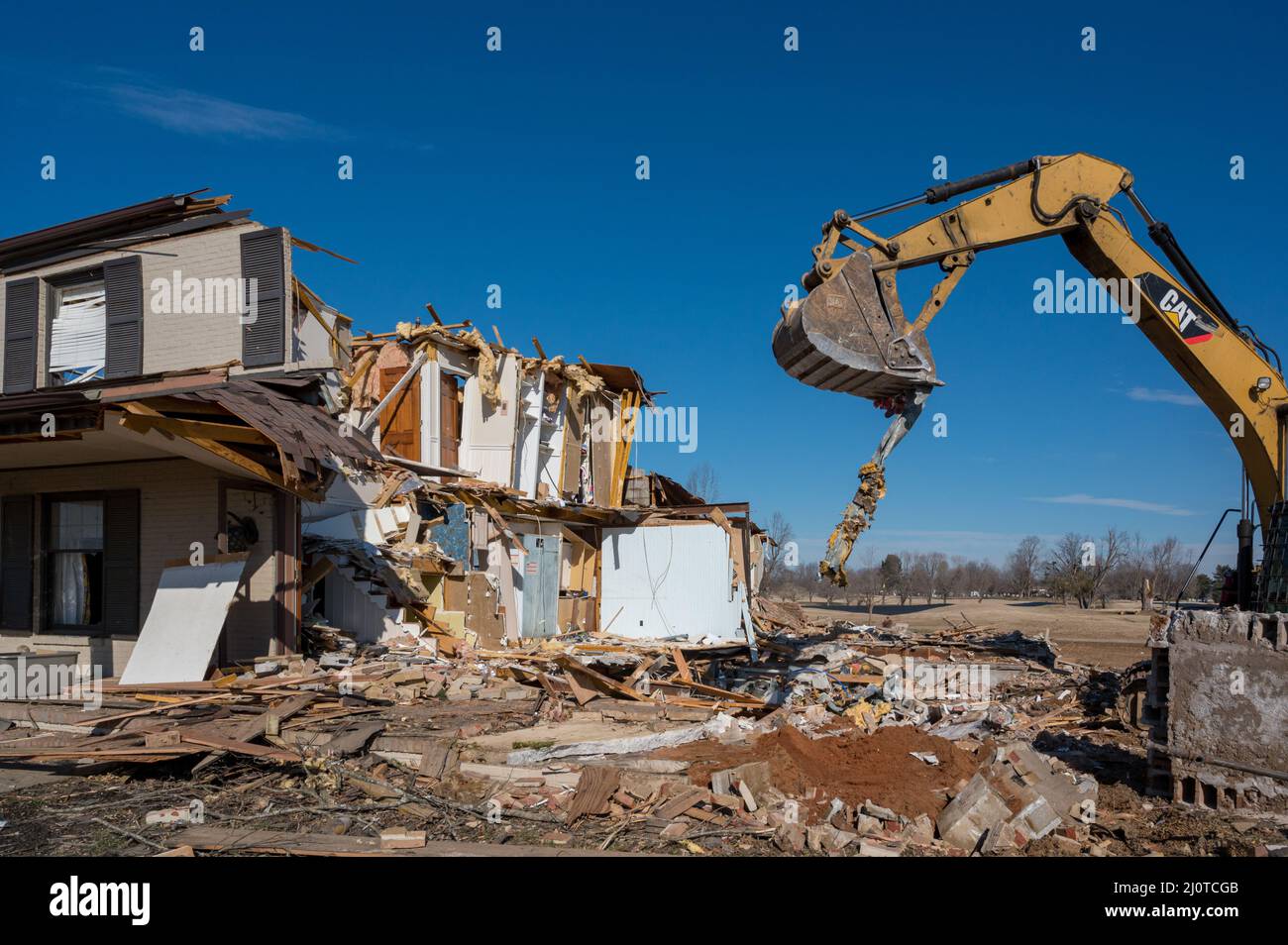 Dawson Springs, KY, January 22, 2022 -- This town was hit hard by the tornado that torn through in December. Cleanup is ongoing in this small town. Photo by Liz Roll/FEMA Stock Photo
