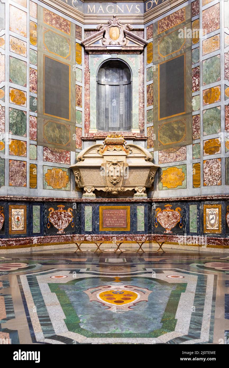Medici Chapels interior - Cappelle Medicee. Michelangelo Renaissance art in  Florence, Italy Stock Photo - Alamy