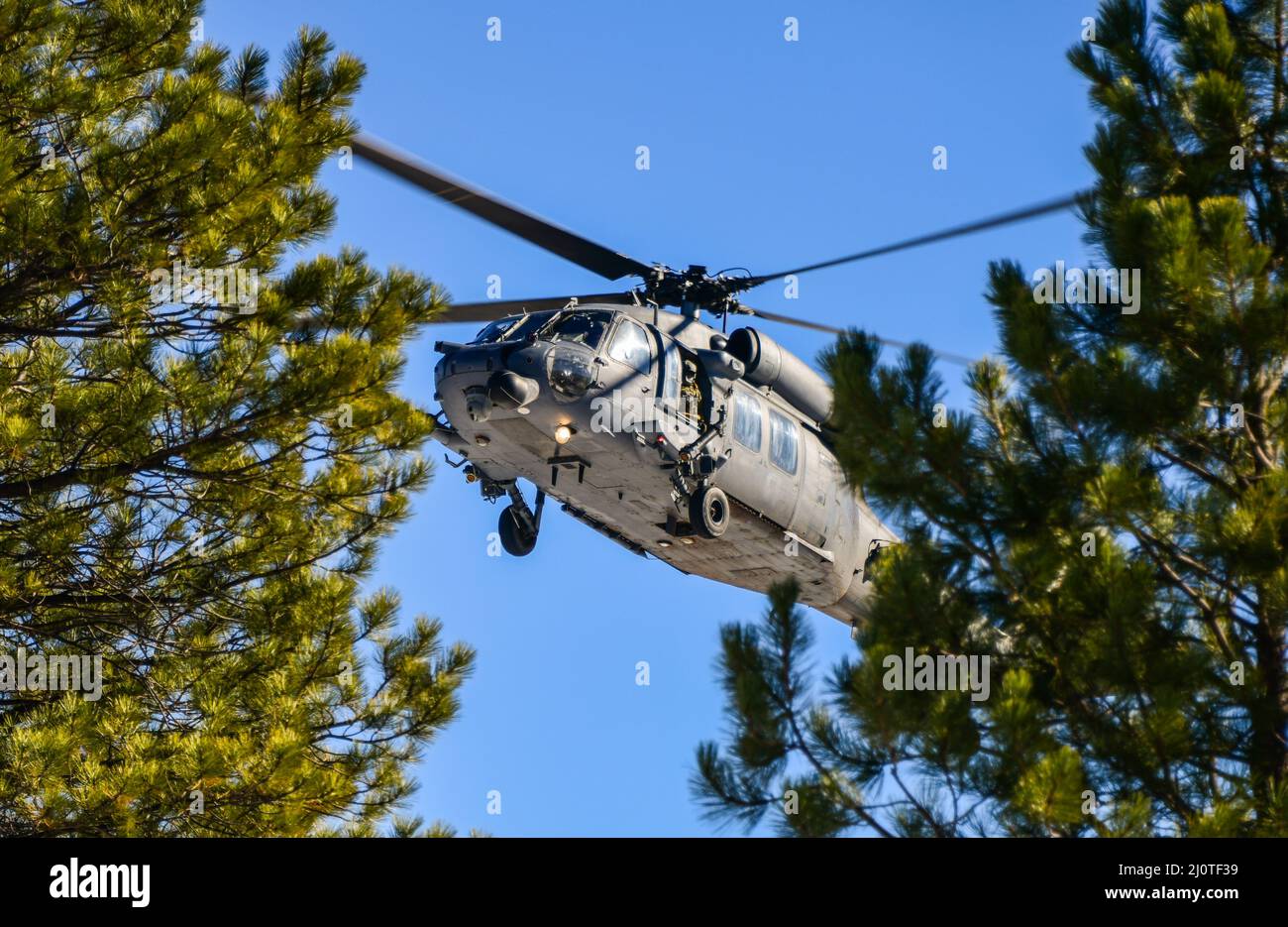 A U.S. Air Force HH-60G Pave Hawk aircrew assigned to the 55th Rescue ...