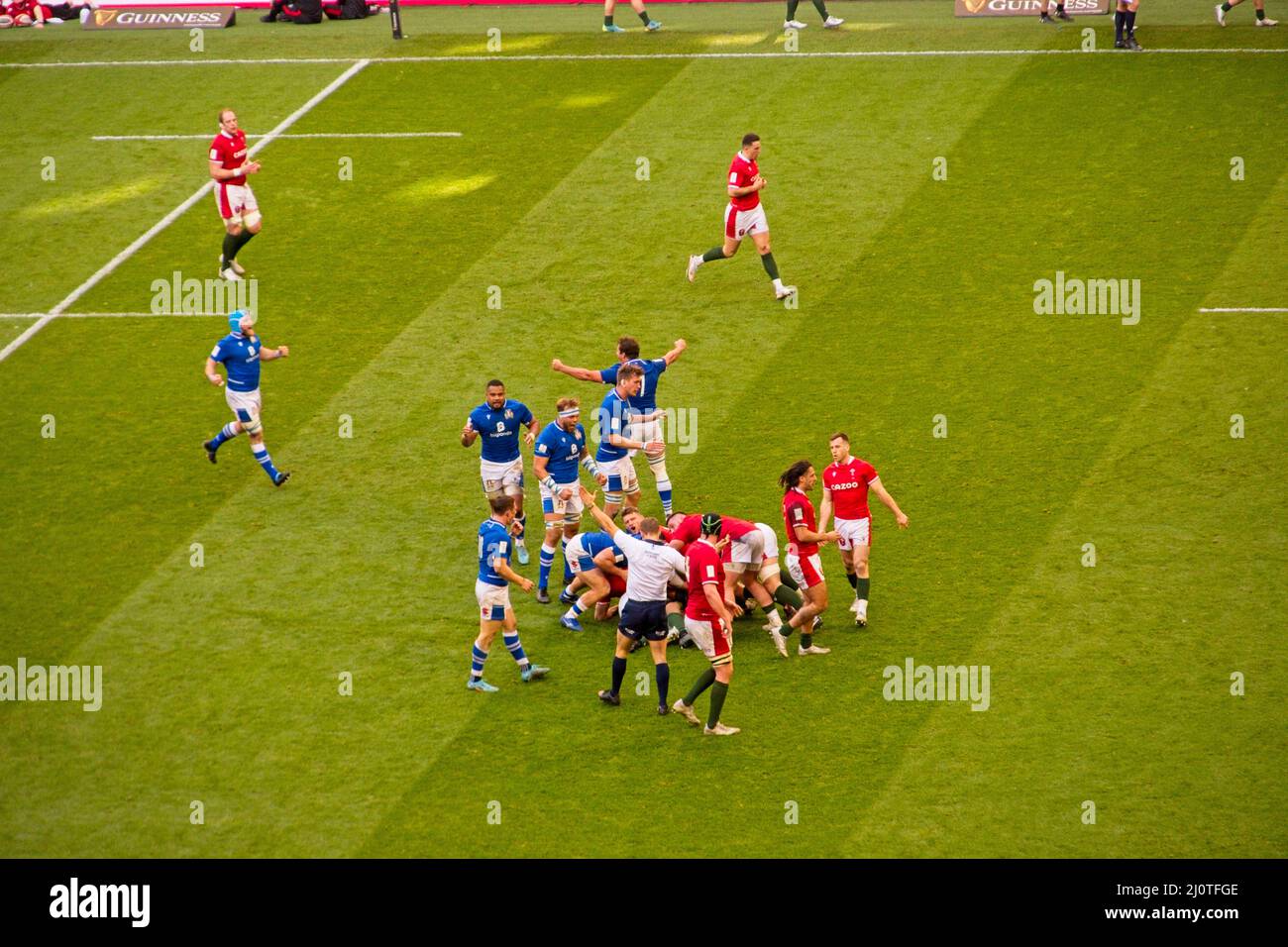 The penalty that led to the winning try/conversion Stock Photo