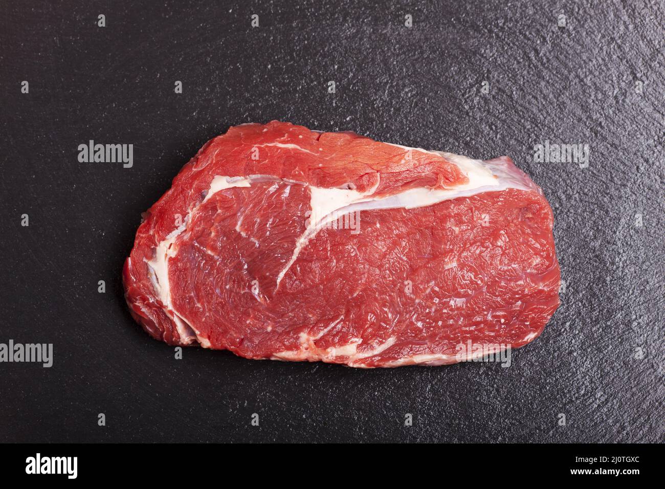 Raw juicy beef steak Stock Photo