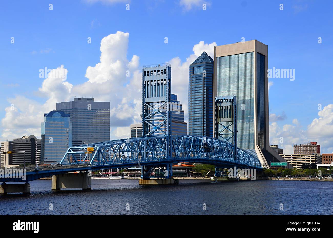 Skyline of downtown jacksonville florida stock photo alamy