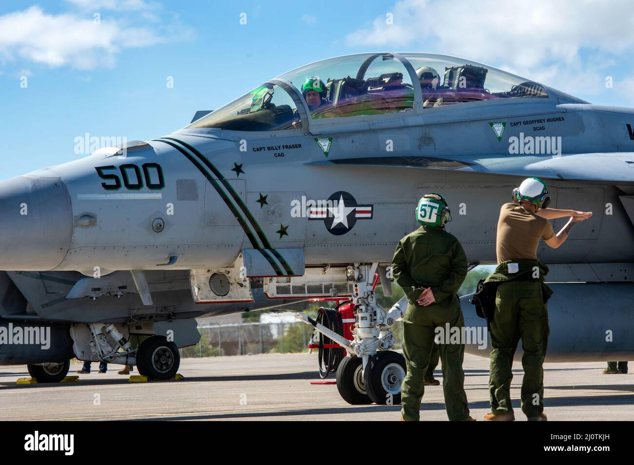 A U.S. Navy EA18G Growler aircraft assigned to Electronic Attack