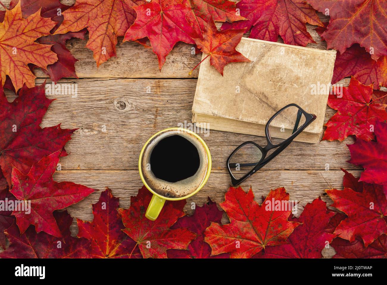 Hot coffee book vintage autumn hi-res stock photography and images - Alamy