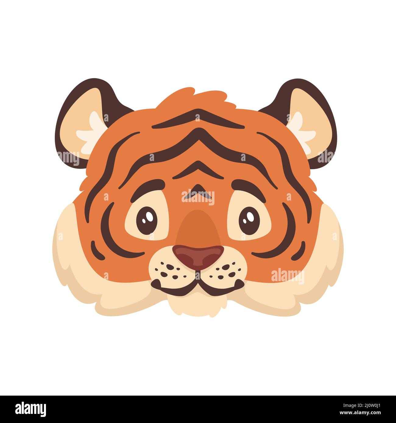 tiger face clipart