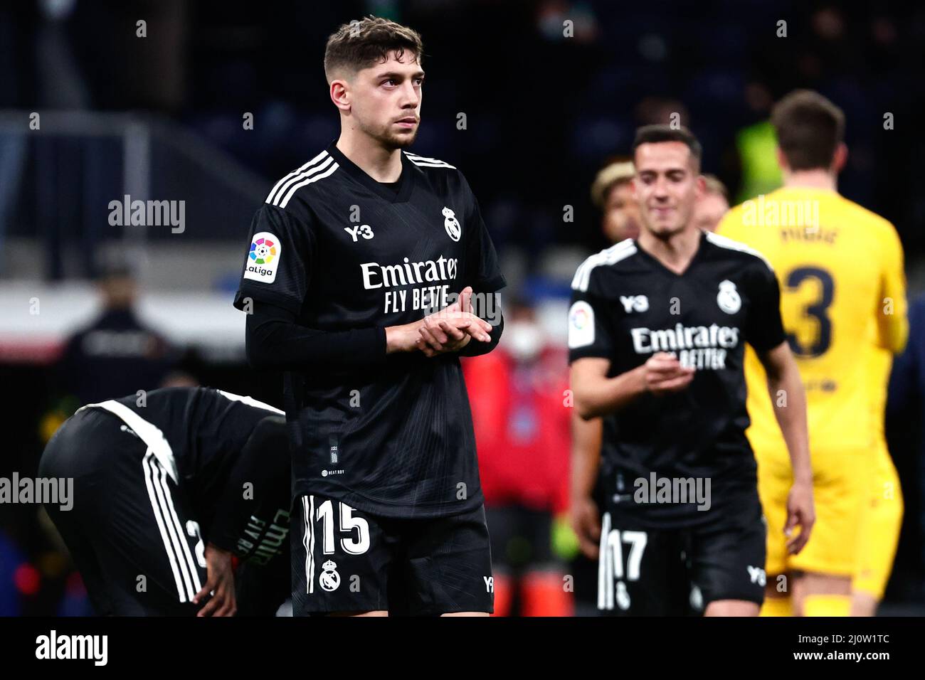 MADRID, SPAIN - MARCH 20: Federico Valverde of Real Madrid looking disappointed during the Spanish La Liga Santander match between Real Madrid and FC Barcelona at Estadio Santiago Bernabéu on March 20, 2022 in Madrid, Spain (Photo by DAX Images/Orange Pictures) Credit: Orange Pics BV/Alamy Live News Stock Photo