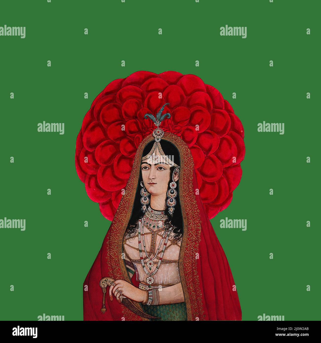 Mughal Woman Stock Photo