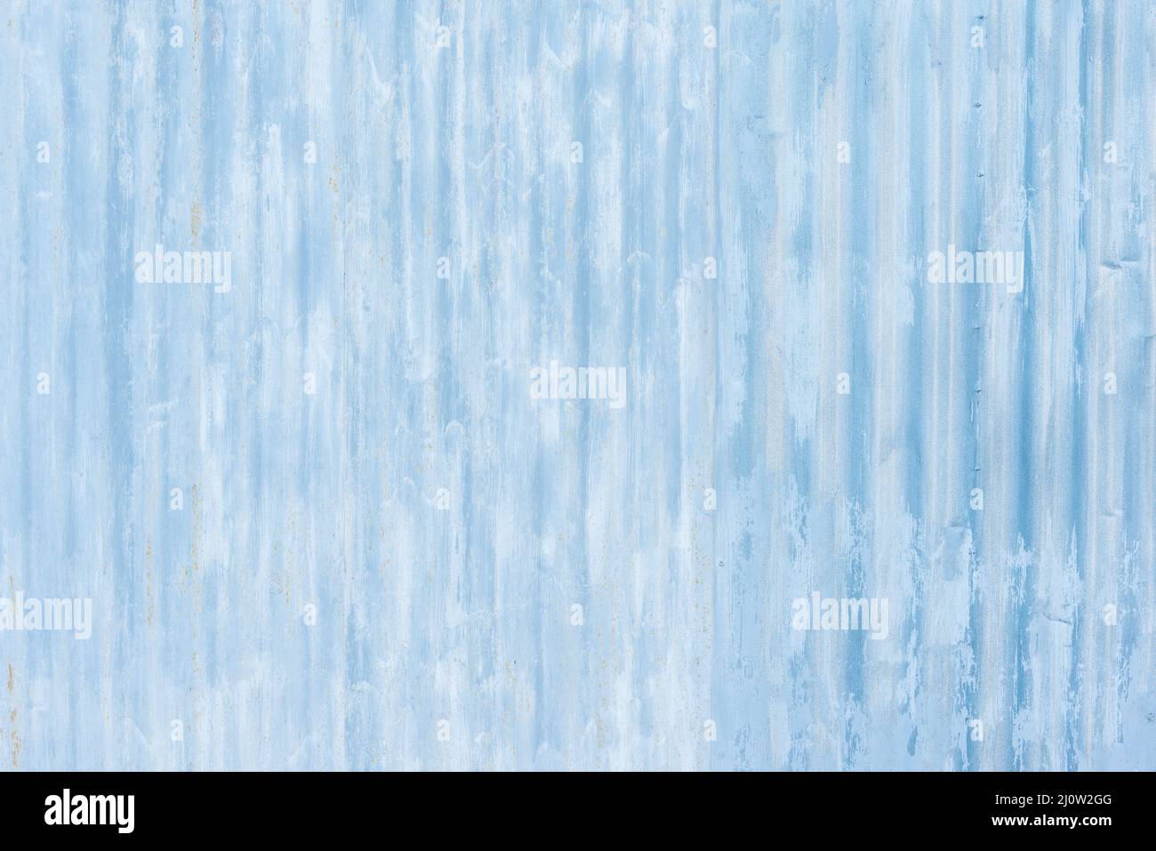 White and blue corrugated metal fence background Stock Photo - Alamy