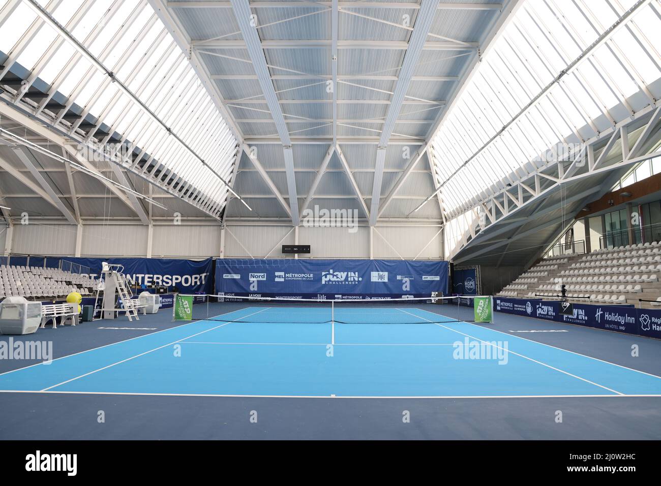 Court Central during the Play In Challenger 2022, ATP Challenger Tour tennis  tournament on March 20, 2022 at Tennis Club Lillois Lille Metropole in Lille,  France - Photo: Laurent Sanson/DPPI/LiveMedia Stock Photo - Alamy
