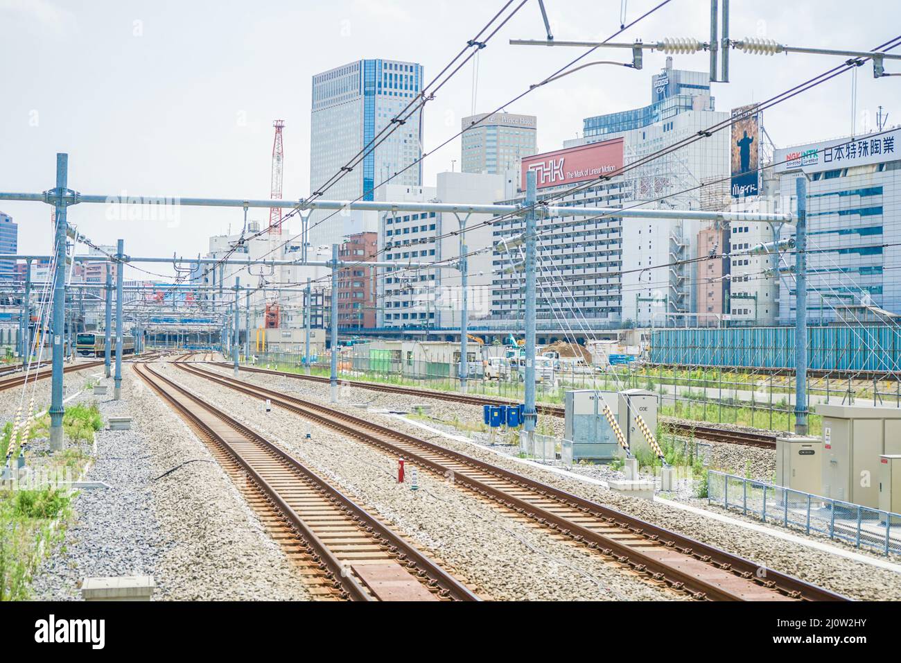 Road path of highrise gateway Stock Photo Alamy