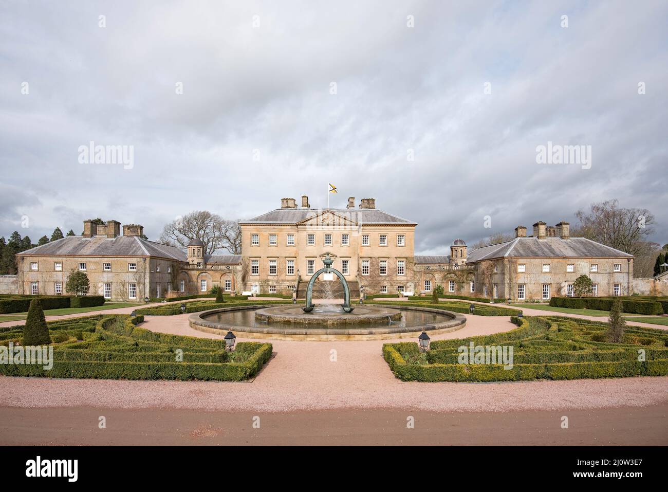 Dumfries House, Palladian country house in Ayrshire 2 miles west of Cumnock owned by The Princes Foundation & a Scottish visitor attraction. Stock Photo