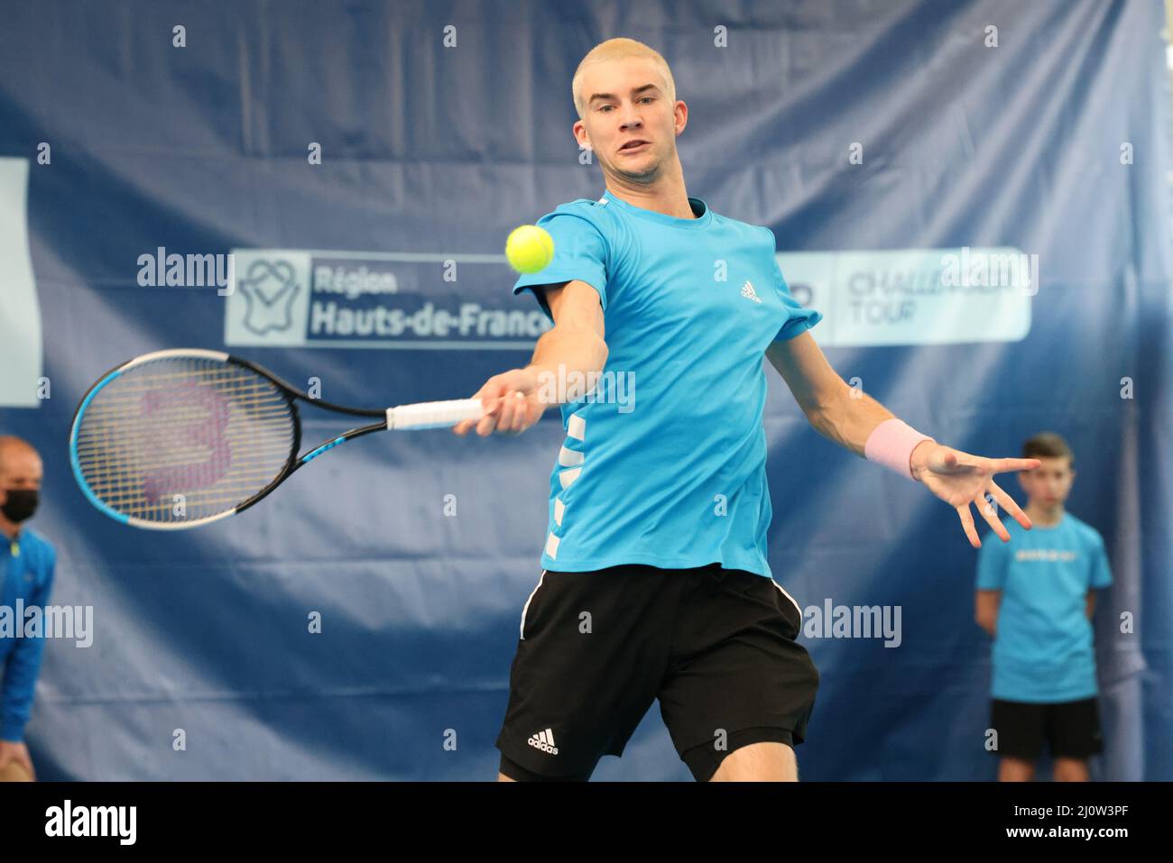 Mats Rosenkranz during the Play In Challenger 2022, ATP Challenger Tour  tennis tournament on March 20, 2022 at Tennis Club Lillois Lille Metropole  in Lille, France - Photo: Laurent Sanson/DPPI/LiveMedia Stock Photo - Alamy